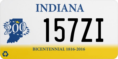 IN license plate 157ZI