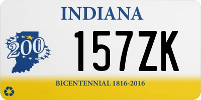 IN license plate 157ZK