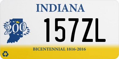 IN license plate 157ZL