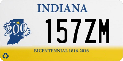 IN license plate 157ZM