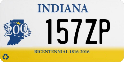 IN license plate 157ZP