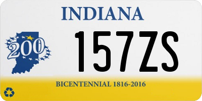 IN license plate 157ZS