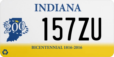IN license plate 157ZU