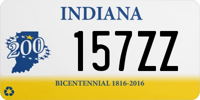 IN license plate 157ZZ