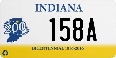 IN license plate 158A