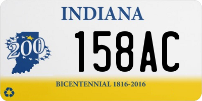 IN license plate 158AC