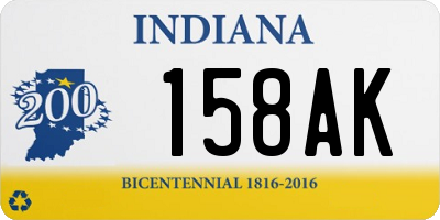 IN license plate 158AK