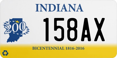 IN license plate 158AX