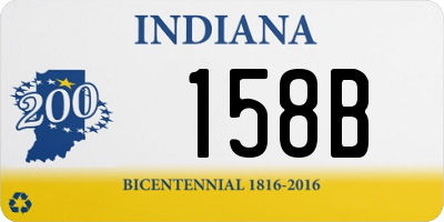 IN license plate 158B