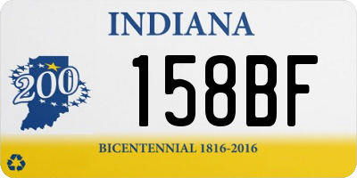 IN license plate 158BF