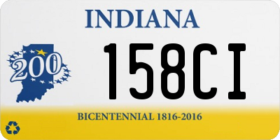 IN license plate 158CI