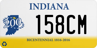 IN license plate 158CM