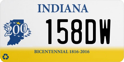 IN license plate 158DW