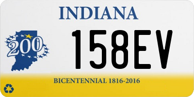 IN license plate 158EV