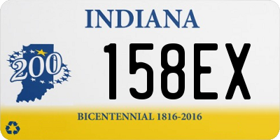 IN license plate 158EX