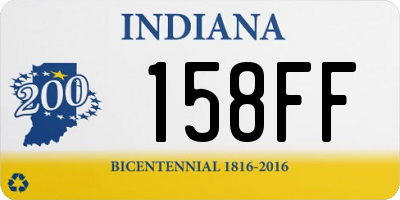 IN license plate 158FF