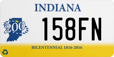 IN license plate 158FN