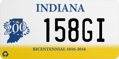 IN license plate 158GI
