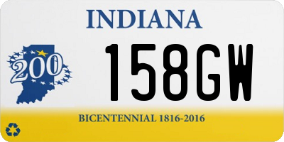 IN license plate 158GW