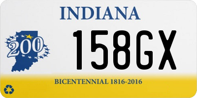 IN license plate 158GX