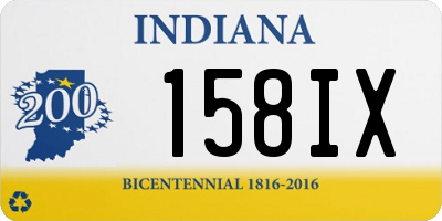 IN license plate 158IX