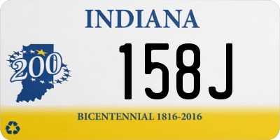 IN license plate 158J