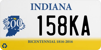 IN license plate 158KA