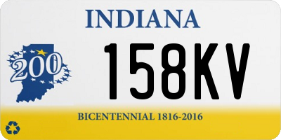 IN license plate 158KV