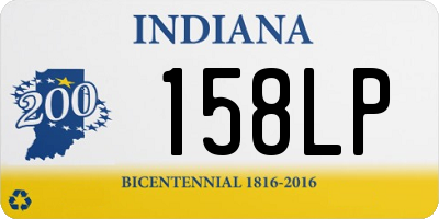 IN license plate 158LP