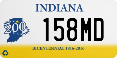 IN license plate 158MD