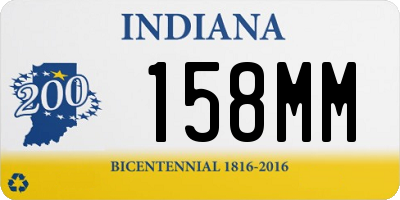 IN license plate 158MM