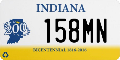 IN license plate 158MN