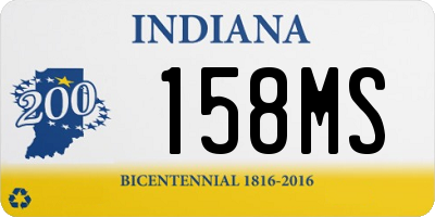 IN license plate 158MS