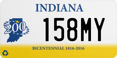 IN license plate 158MY
