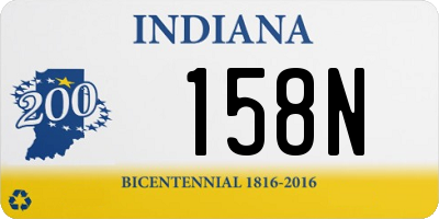 IN license plate 158N