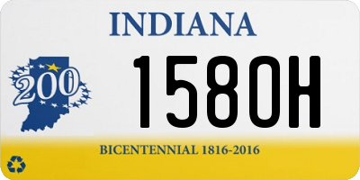 IN license plate 158OH