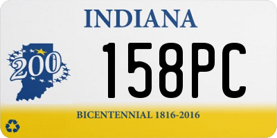 IN license plate 158PC