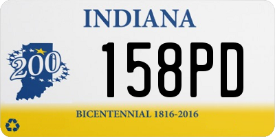 IN license plate 158PD