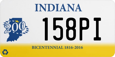 IN license plate 158PI