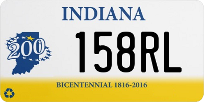 IN license plate 158RL