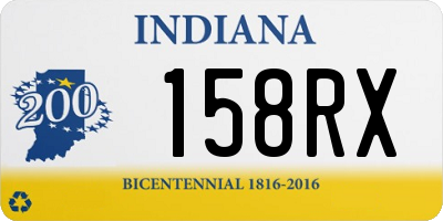 IN license plate 158RX