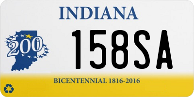 IN license plate 158SA