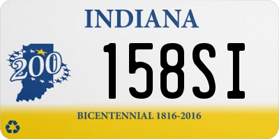 IN license plate 158SI