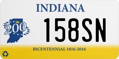 IN license plate 158SN