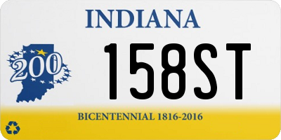 IN license plate 158ST