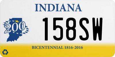 IN license plate 158SW