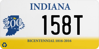 IN license plate 158T