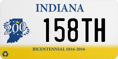 IN license plate 158TH