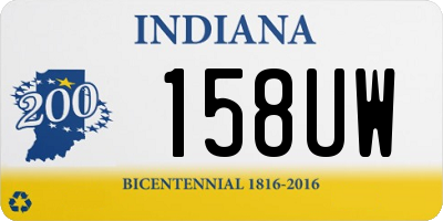 IN license plate 158UW