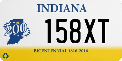 IN license plate 158XT
